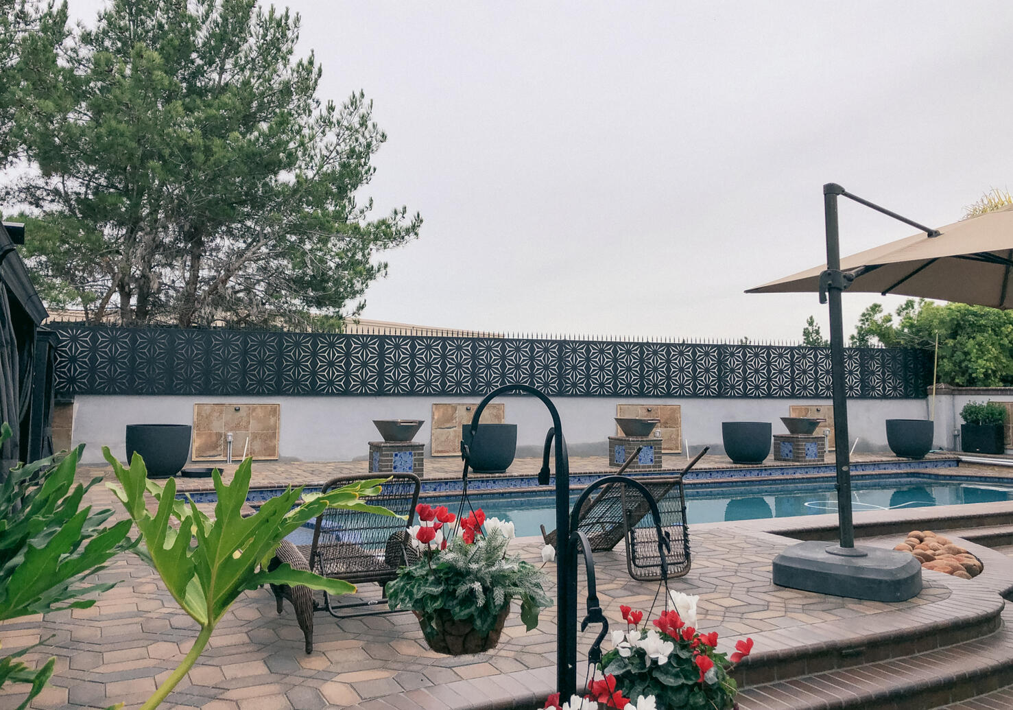 Decorative privacy fence - Del Mar Heights Decorative privacy fence - Del Mar Heights