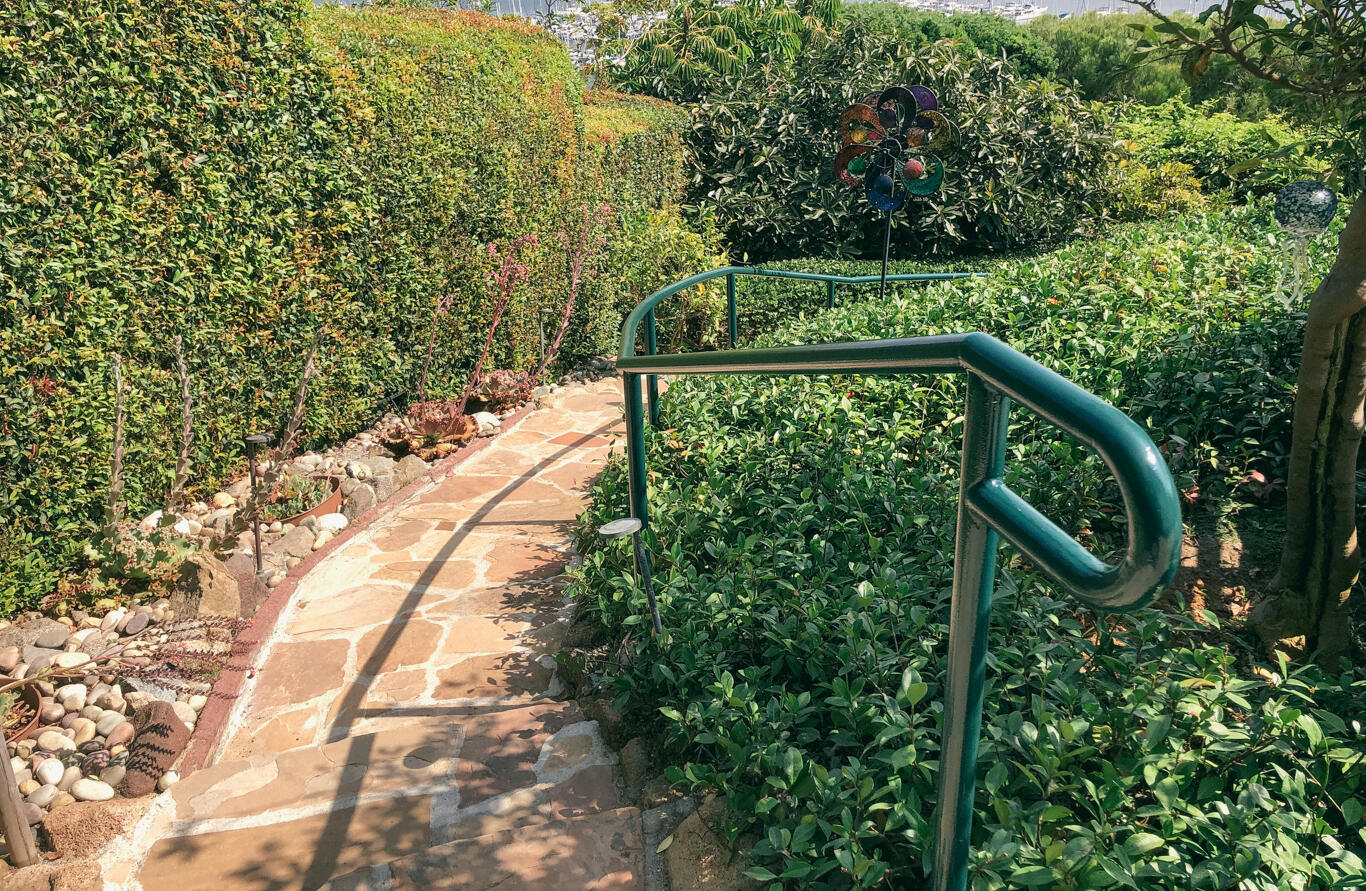 Metal handrail access - Point Loma