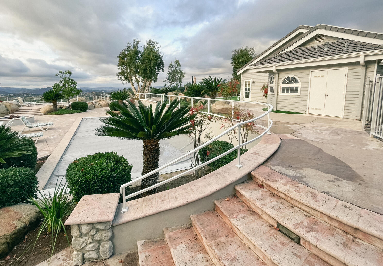 Metal and glass railing Metal and glass railing